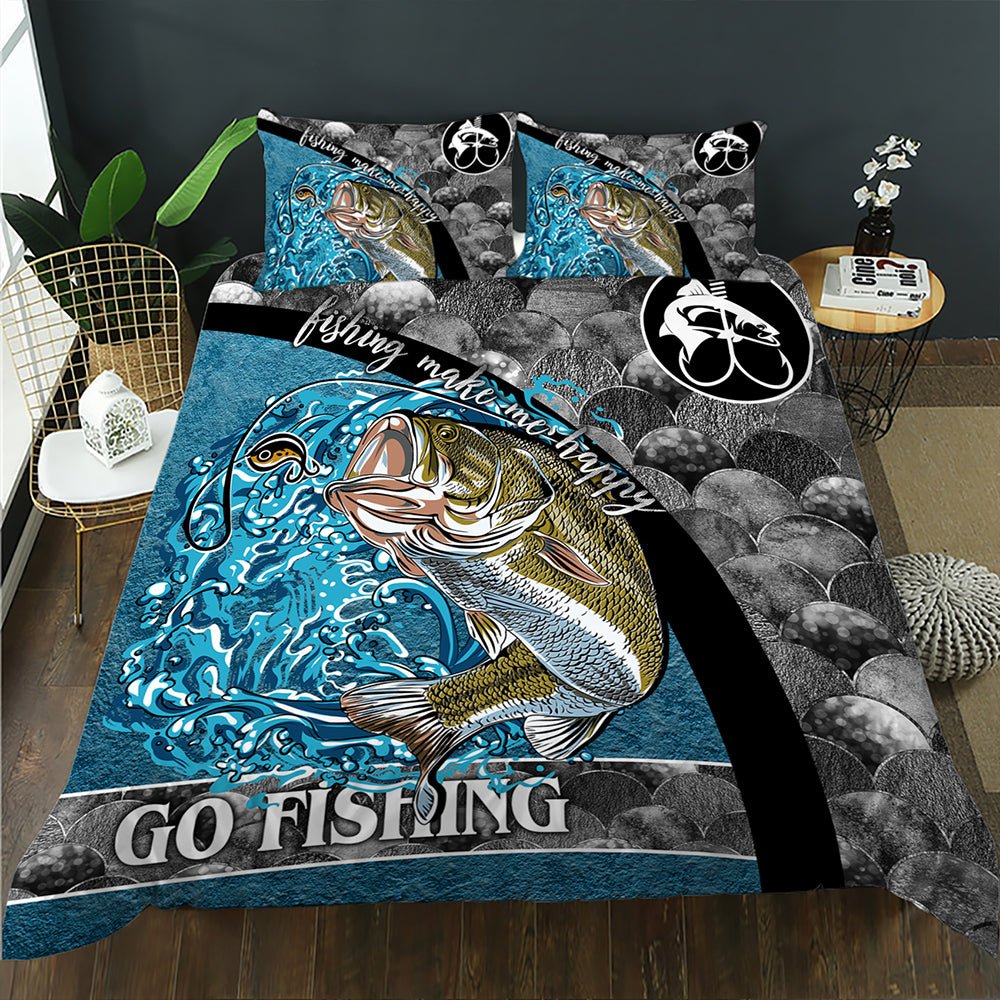 Go Fishing Blue Splash Doona Cover Set - Doonara