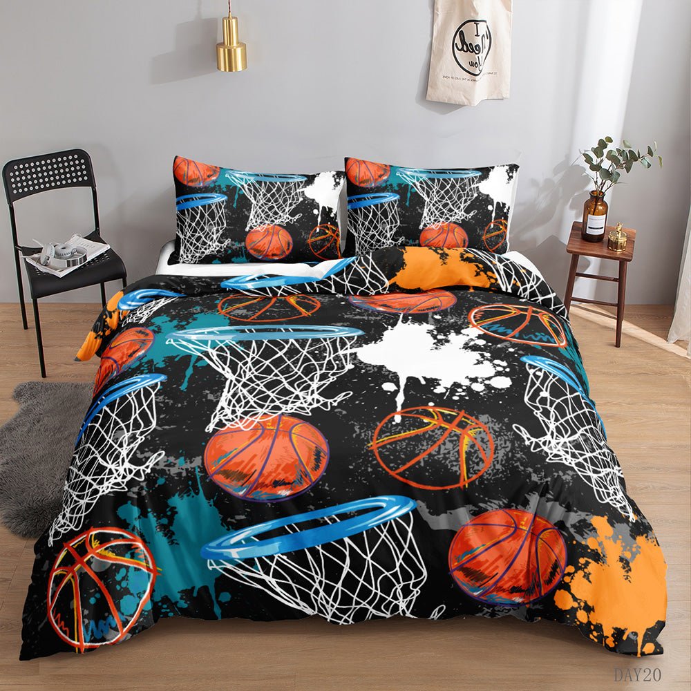 Graffiti Basketball Quilt Cover Set - Doonara