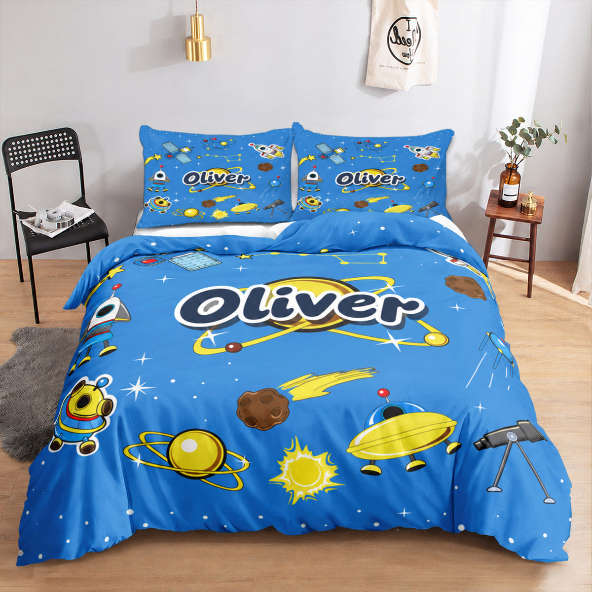 Personalised Space Quilt Cover Set