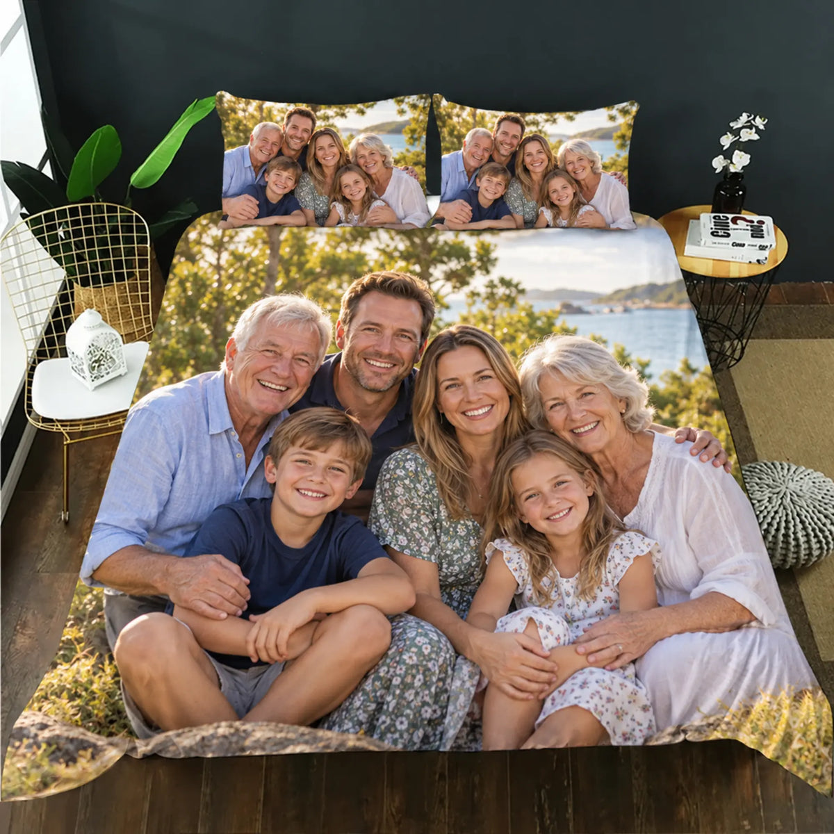 Custom photo doona cover set example for a personalised gift