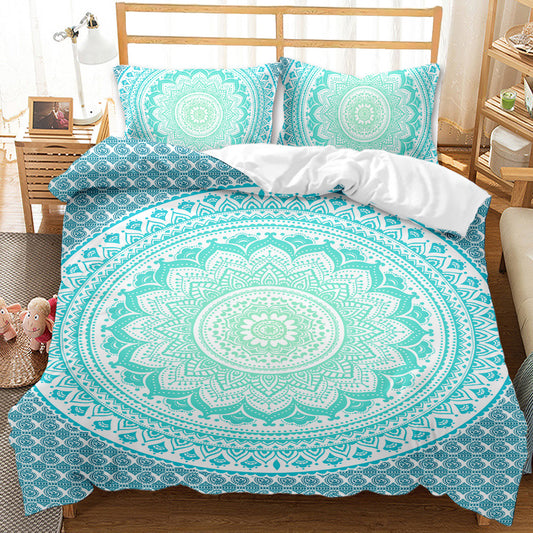 Aqua Serenity Mandala Donna Cover Set