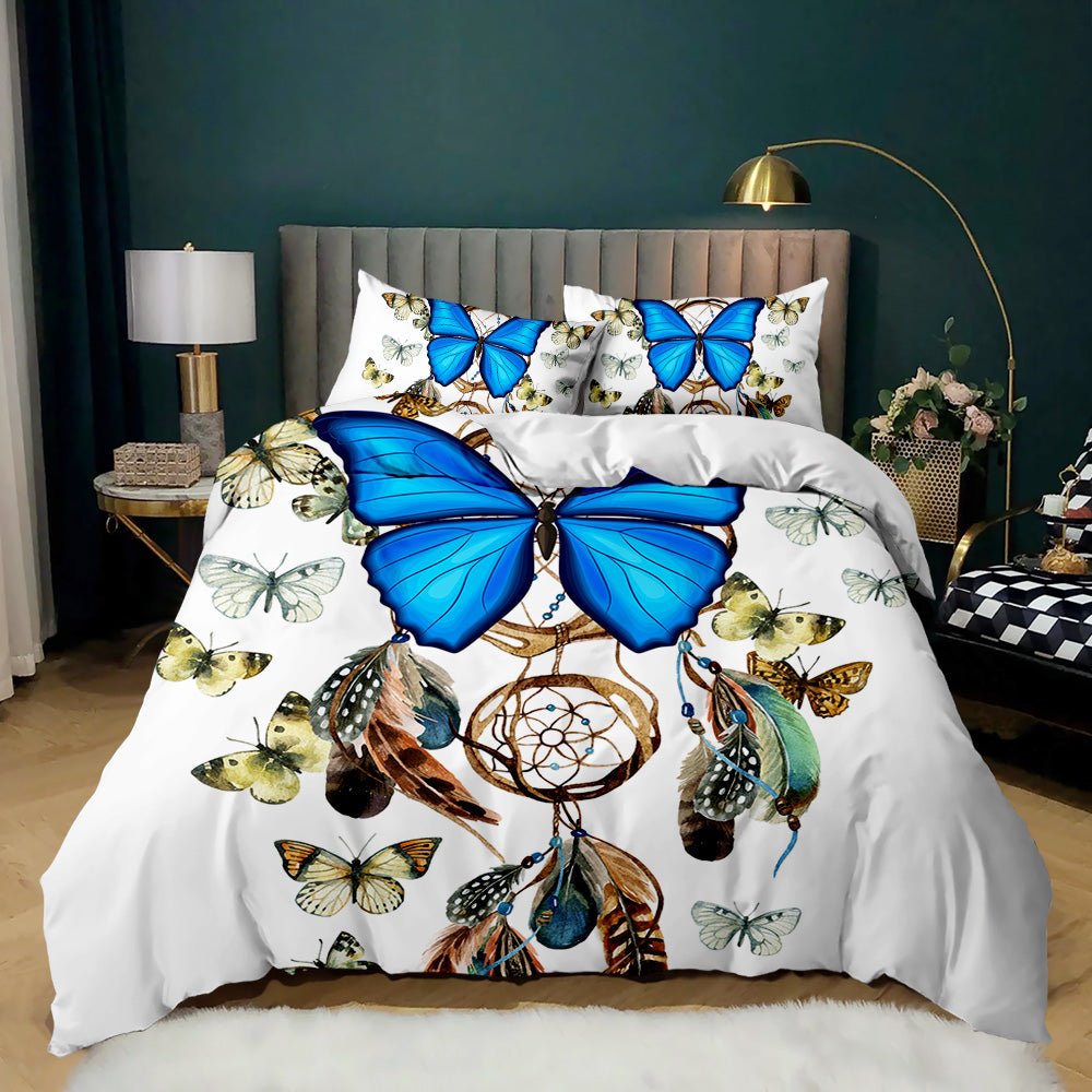 Blue Butterfly Dreamcatcher Doona Cover Set - Doonara