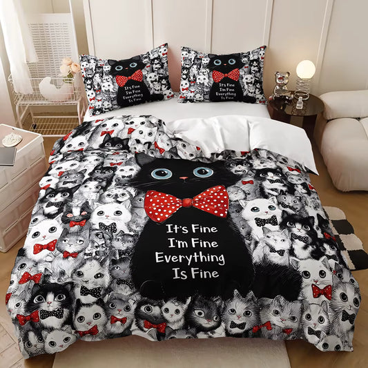 Cat Lover Quilt Cover Set