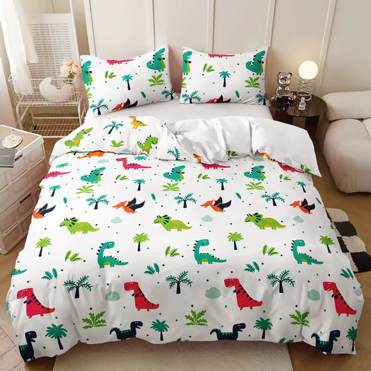 ColorfulCartoonDinosaurWhiteQuiltCoverSet_25eb6a3a-fd96-4258-aaef-ac883a5e6a97 - Doonara