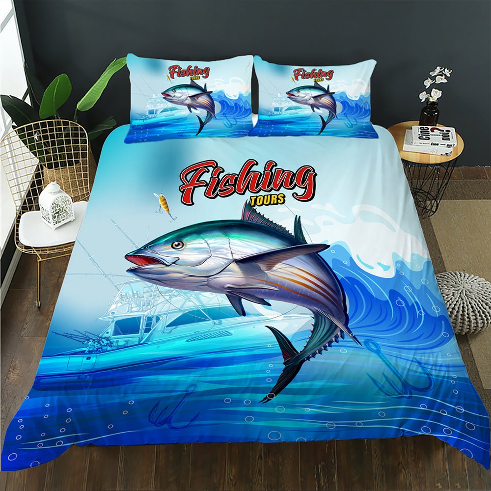 Fishing Tours Ocean Doona Cover Set - Doonara