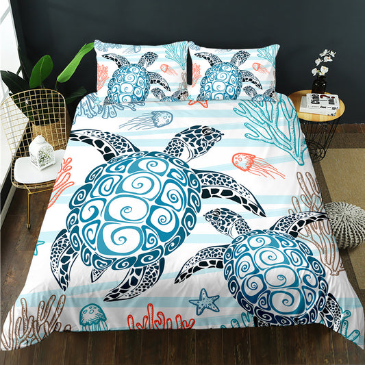 Great Barrier Reef Sea Turtle Quilt Cover Set