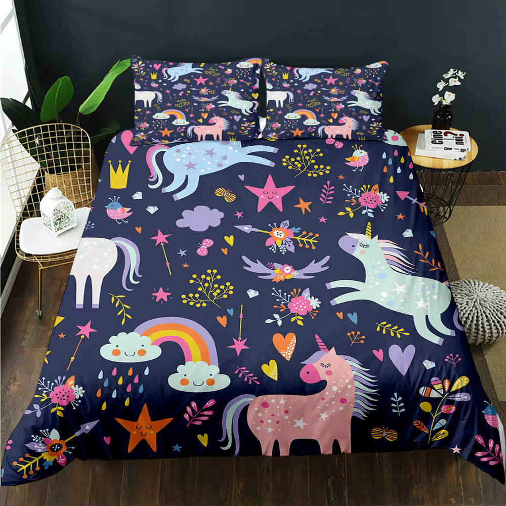 KidsUnicornQuiltCoverSet - Doonara