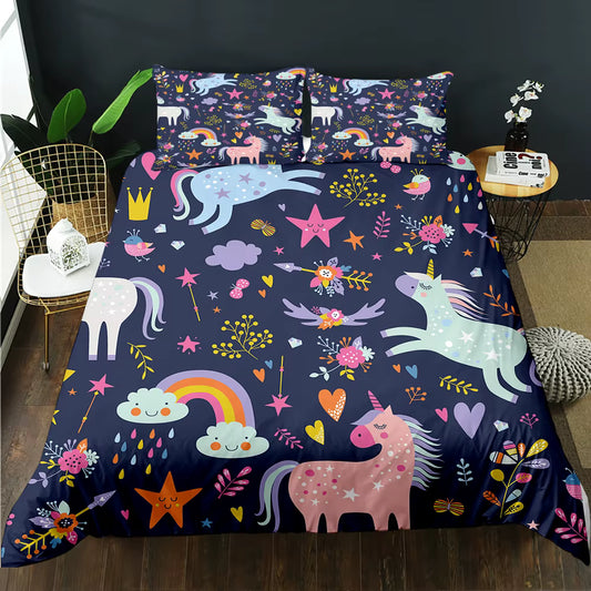 KidsUnicornQuiltCoverSet - Doonara