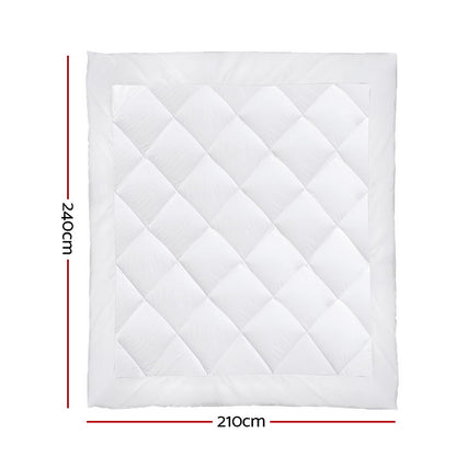 White 700GSM bamboo microfibre winter quilt in King size