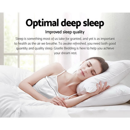White 700GSM bamboo microfibre winter quilt in Queen size