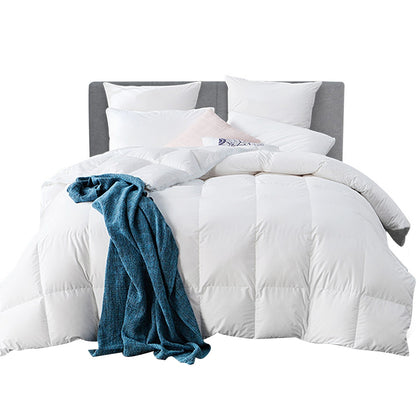 White 500GSM goose down feather quilt in Queen size