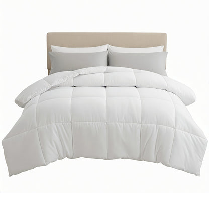 White 400GSM all season microfibre quilt in Double size