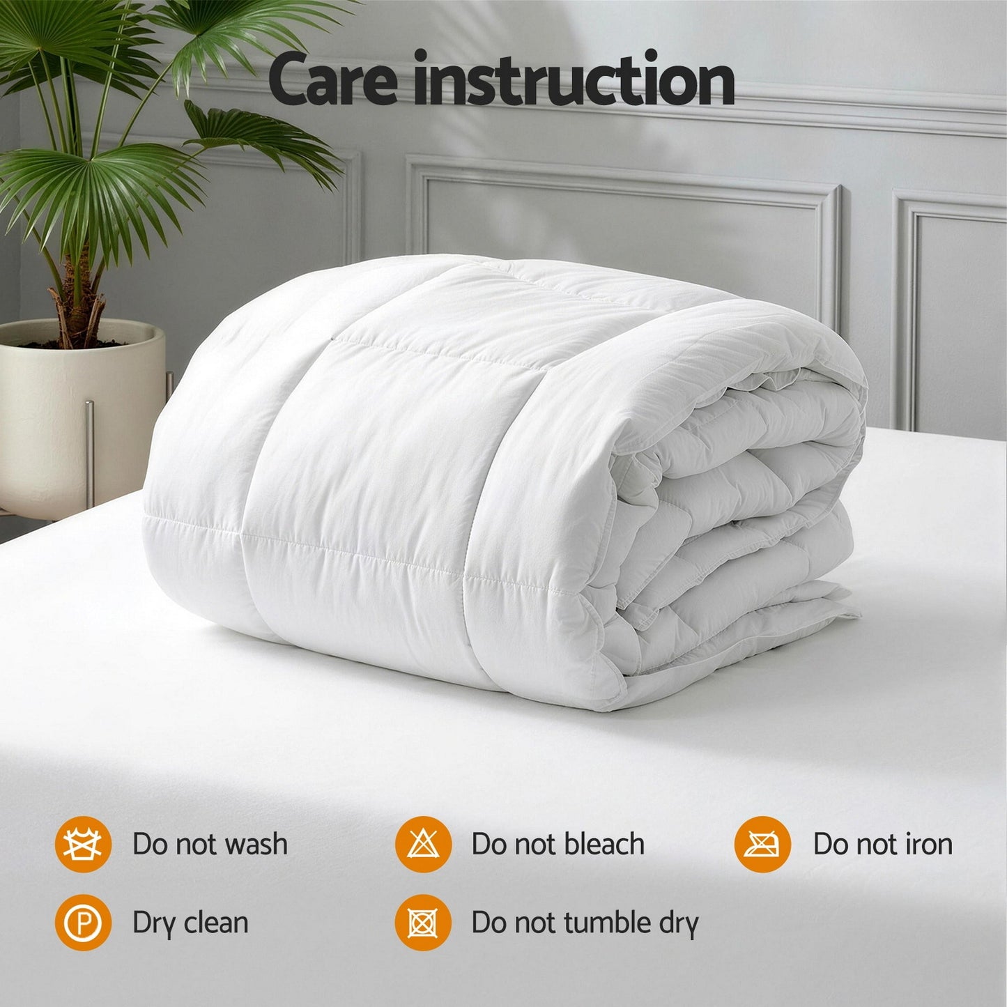 White 500GSM wool winter quilt in Double size