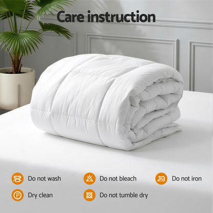 White 500GSM wool winter quilt in Double size