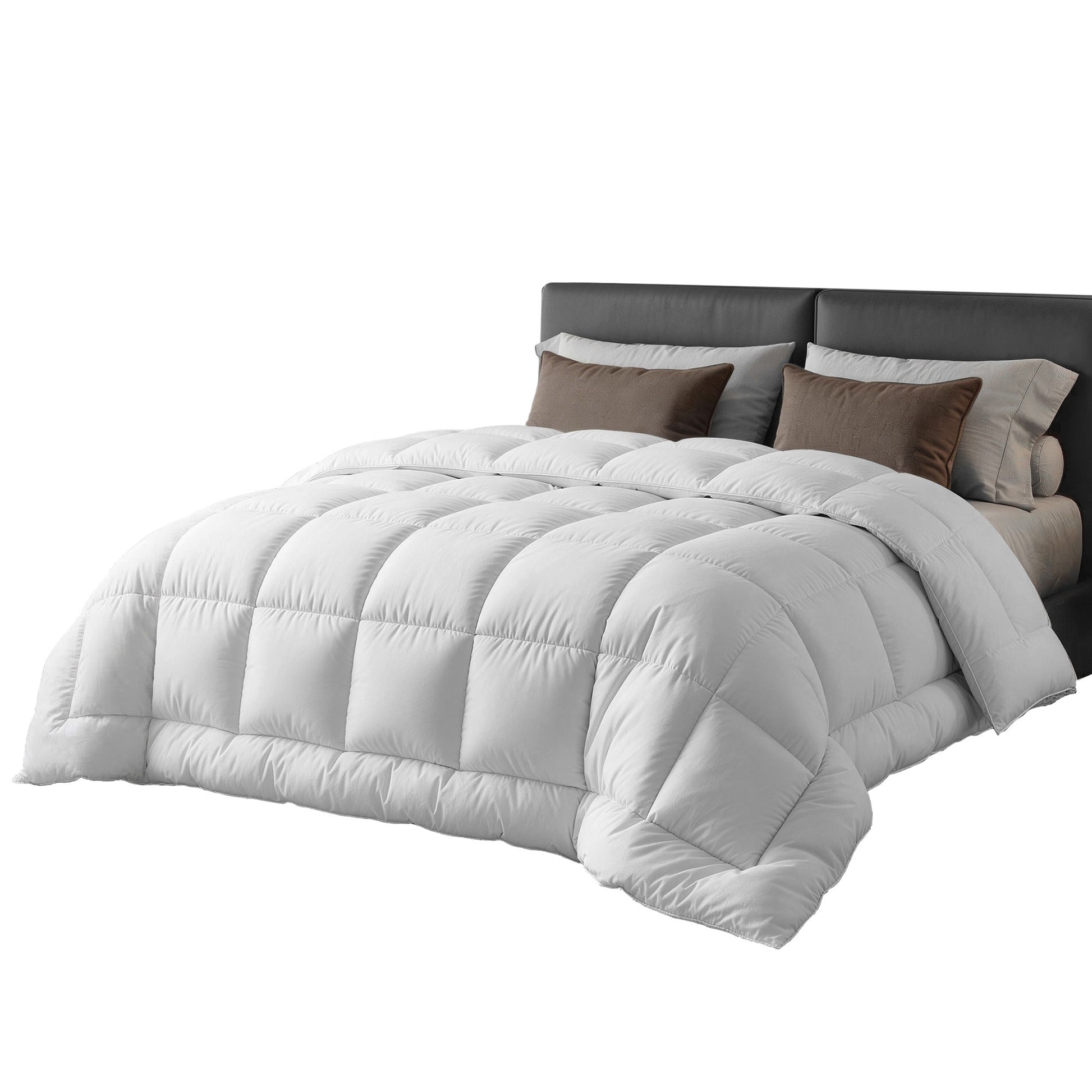 White 800GSM wool winter quilt in Double size