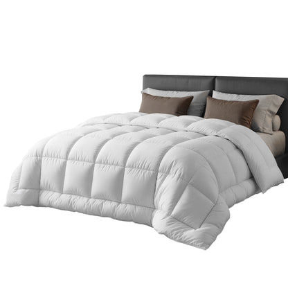 White 800GSM wool winter quilt in Double size