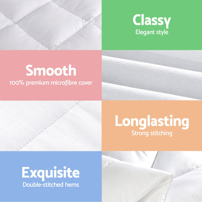 White 800GSM wool winter quilt in Double size