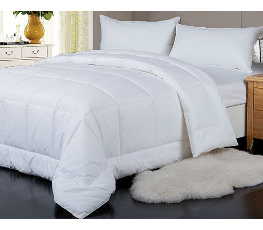 White 400GSM microfibre King Single quilt