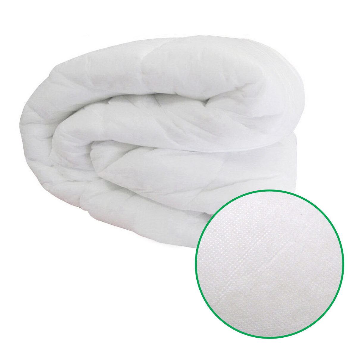 White 250GSM lightweight summer quilt in single size