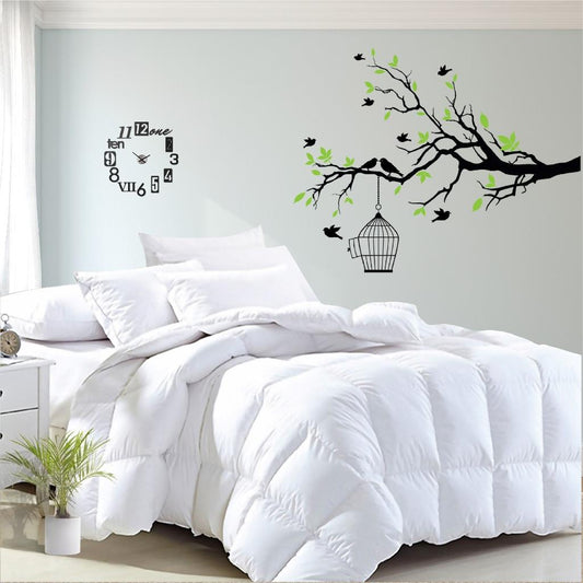 White 200GSM bamboo blend summer quilt in single size