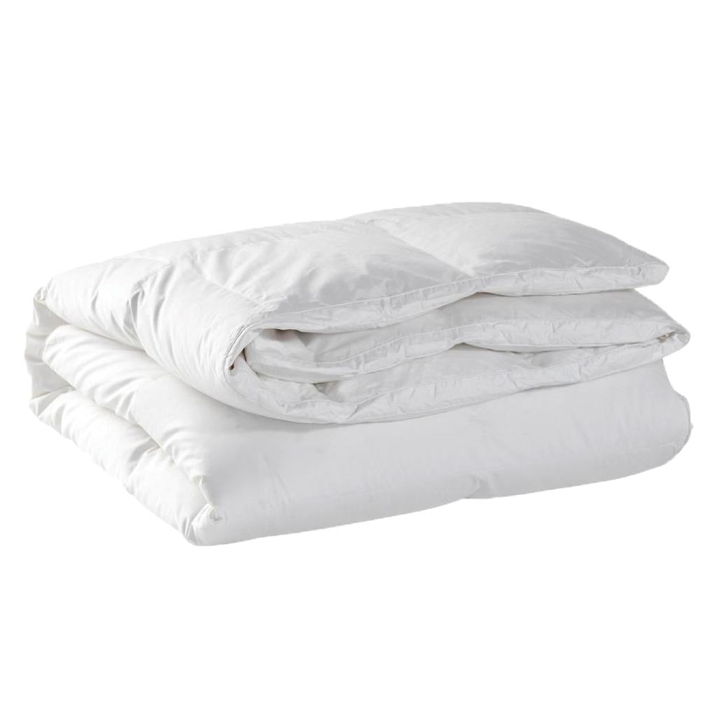 White 200GSM bamboo blend summer quilt in single size
