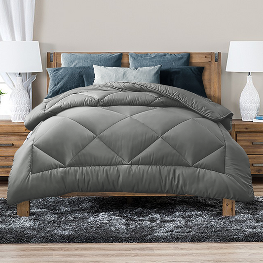 grey 400GSM bamboo blend all season quilt in Queen size