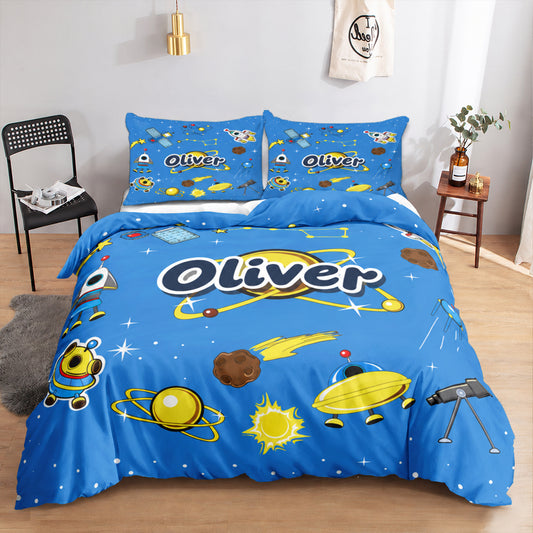 Personalised Space Quilt Cover Set