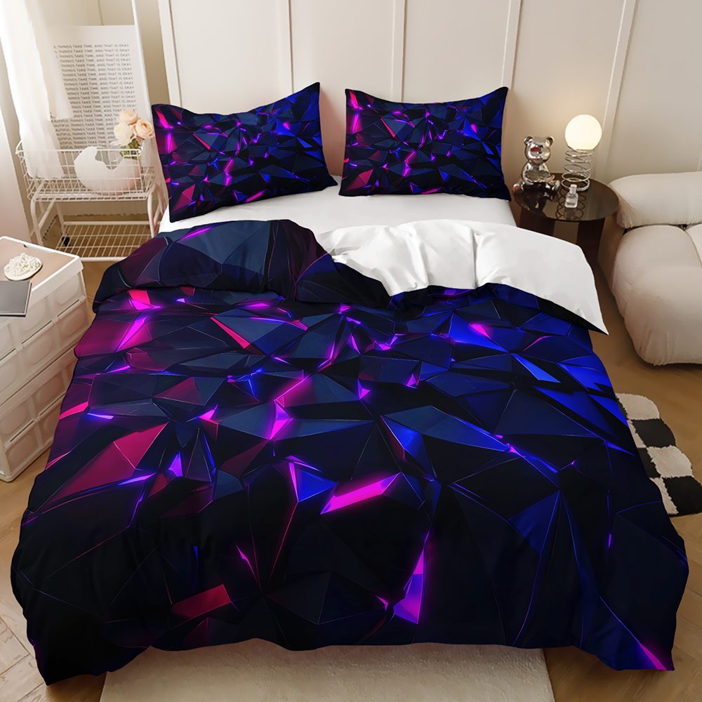 Purple Crystal Shard quilt cover set